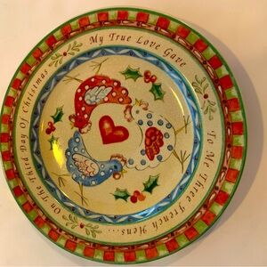 222 Fifth Twelve Days Of Christmas -“Third day of Christmas” Plate